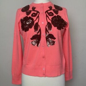 Fabulous Rare and Extraordinary!  J Crew Coral Cardigan Sz L
